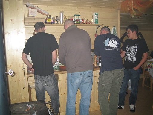 Photo 026.jpg - En pleine pr�paration de la fondue au champagne ....